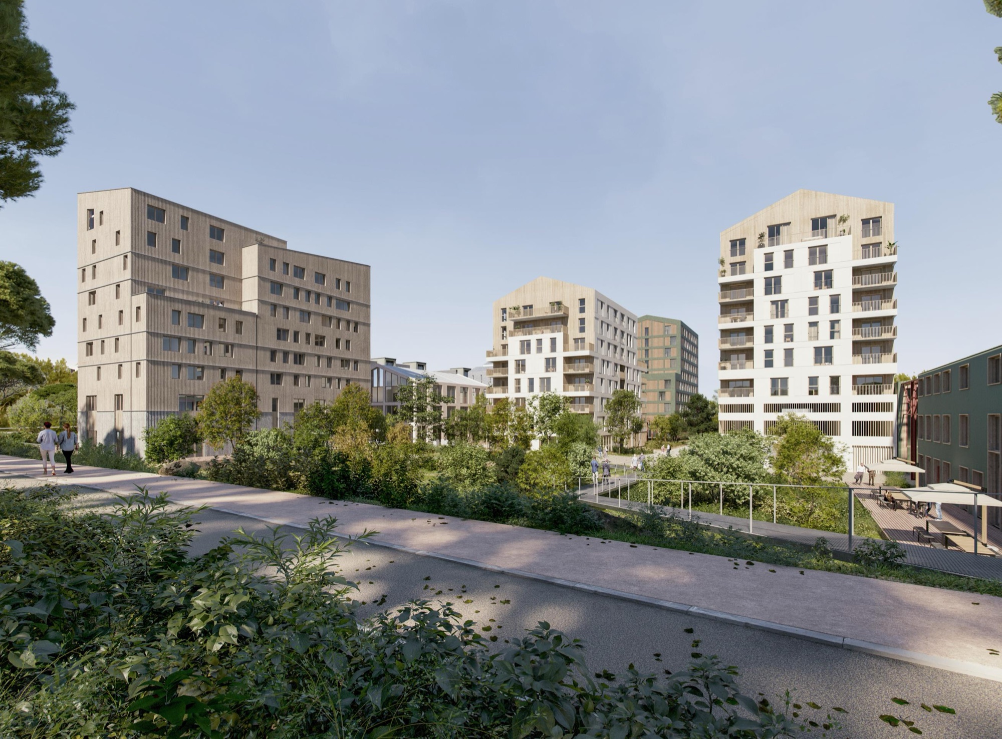 Le quartier Saint-Sauveur depuis le parc – Tours